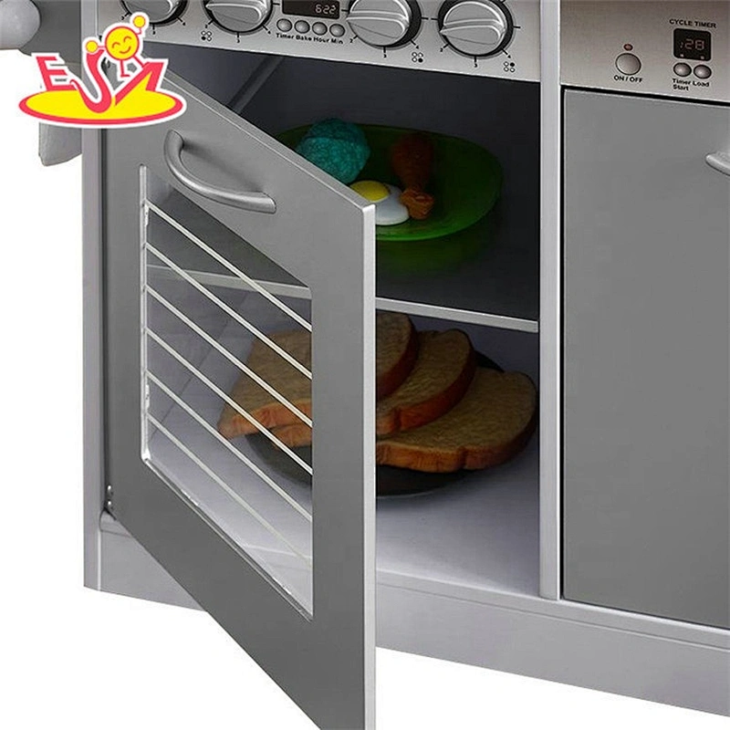 2019 New design pretend cooking games wooden play kitchen toys for children W10C458