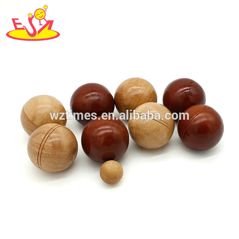 Most popular children wooden outdoor ball for throwing W01A306