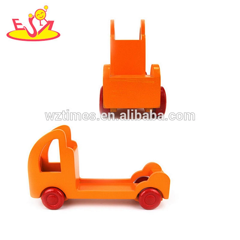 2018 Wholesale delivery wooden building blocks trucks toy for kids W04A336