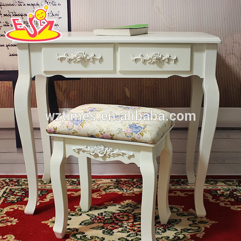 2018 New design high quality wooden bedroom table and chair set, new design wooden bedroom table and chair set W08G189