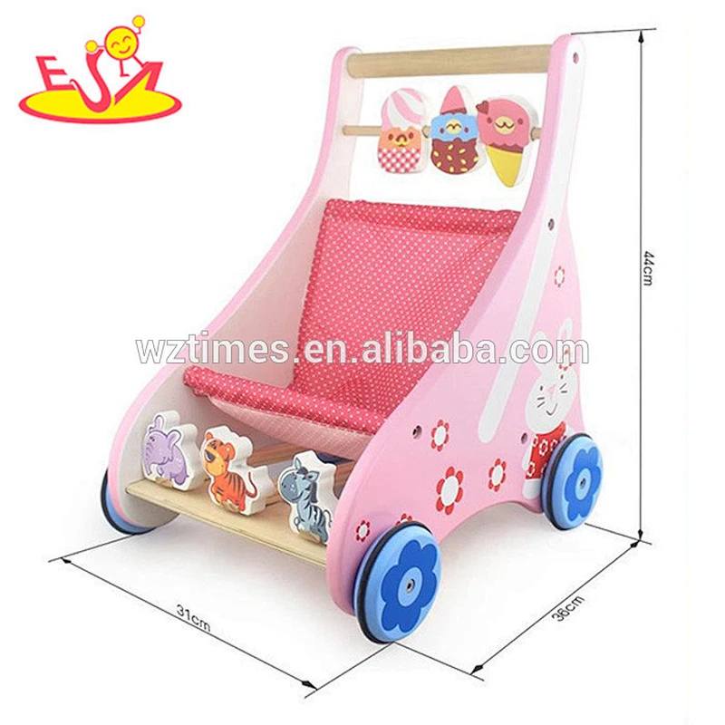 wholesale wooden walker baby funny wooden walker baby outdoor wooden walker baby W16E024B