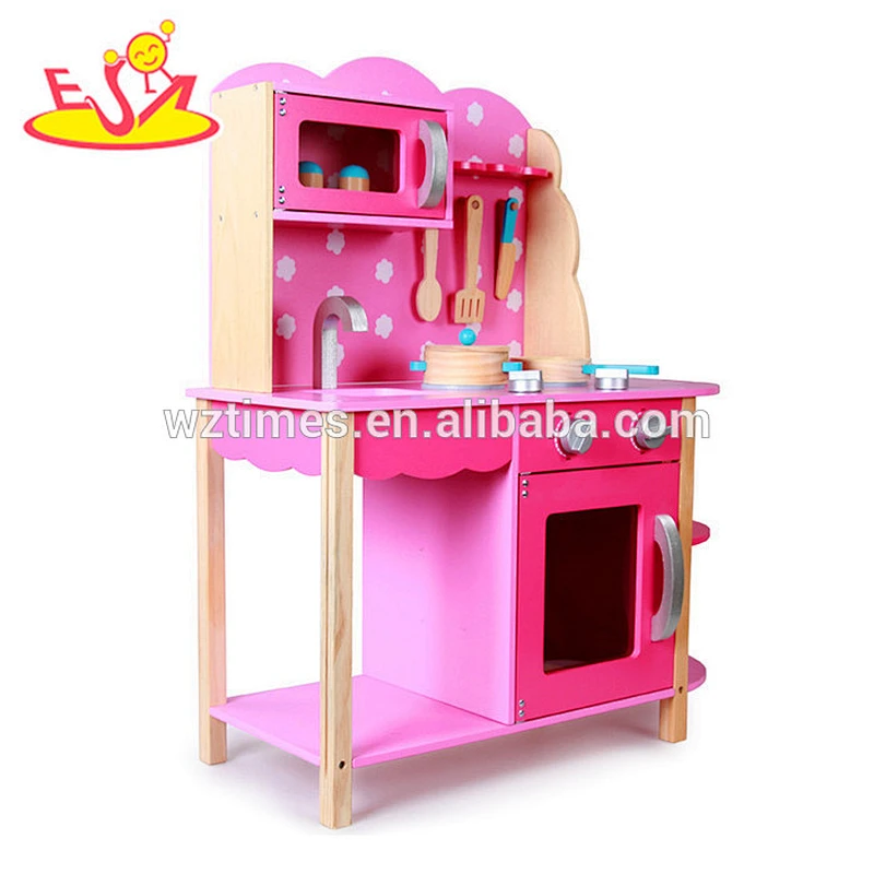 2018 niños al por mayor juego de cocina de madera juego de juguete top moda niños de madera juego de juego de cocina juguete W10C182