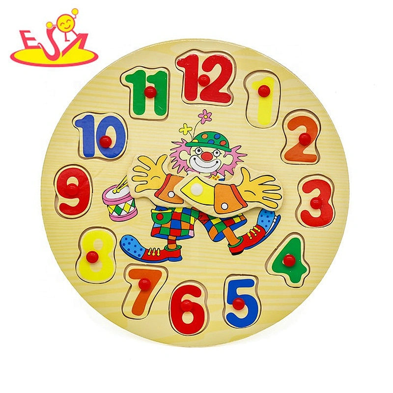 wholesale educational wooden clock and puzzle for kids W14B005