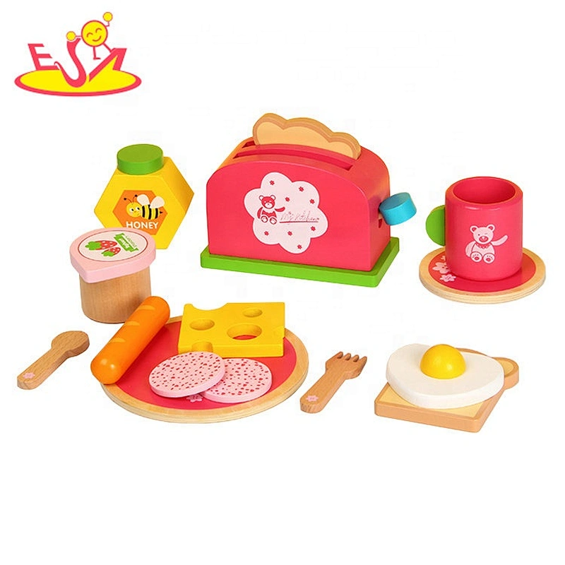 2019 New sale pretend play wooden toy play food set for kids W10B296