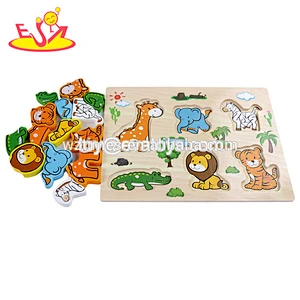Wholesale hottest farm theme wooden shape puzzle toy for 1 years old baby W14D041