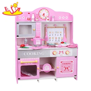 Top sale pretend play wooden small kitchen set toy for kids W10C470