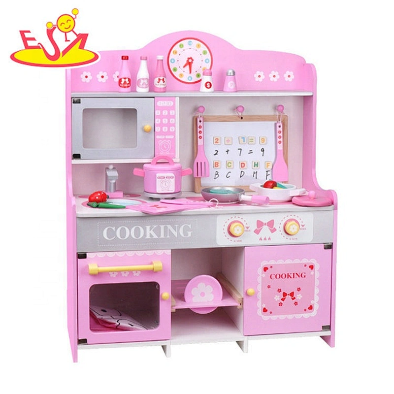 Top sale pretend play wooden small kitchen set toy for kids W10C470