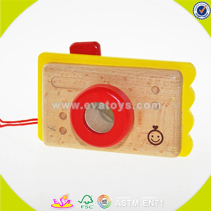 Most popular mini wooden toy camera for kids W01A075