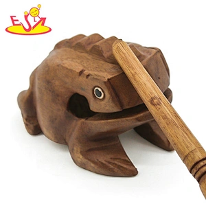 New items frog shaped wooden temple block instrument for wholesale W18A041
