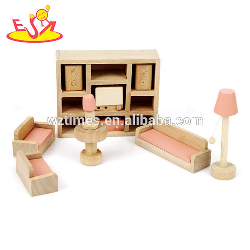 Hölzernes Badezimmermöbel des Spielzeugs des Babyhauses des Kindes interessantes Spielzeug für Baby W06B064