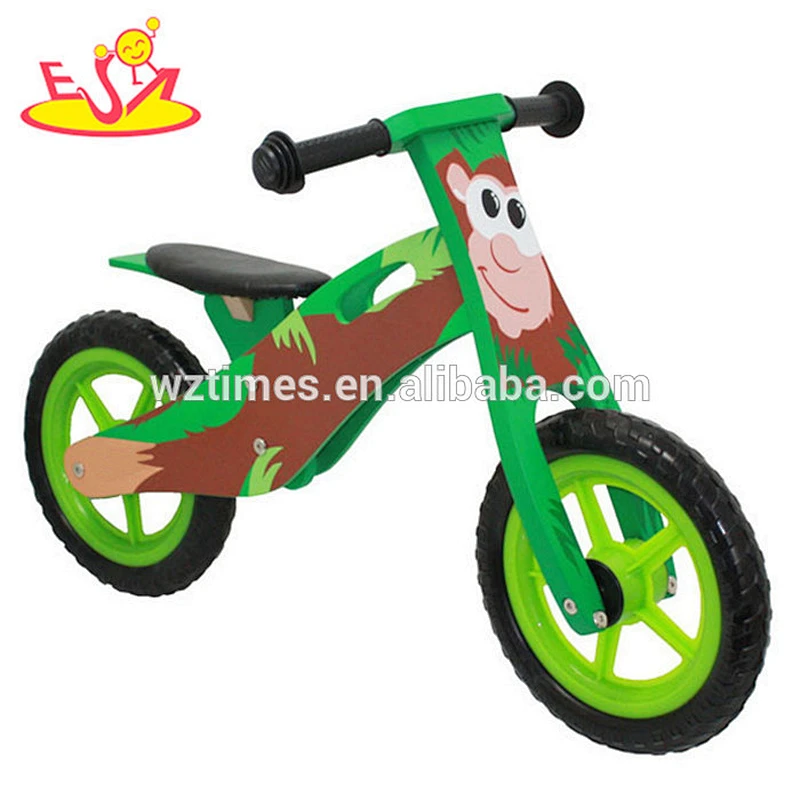 Wholesale customize wooden toddler no pedals balance bicycle for children W16C062