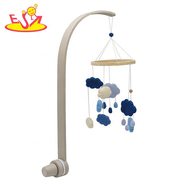 Customize mobile hanging wooden baby bed toys for crib W08K044