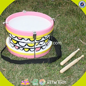 hottest sale mini music wooden drum toy for kids W07J038