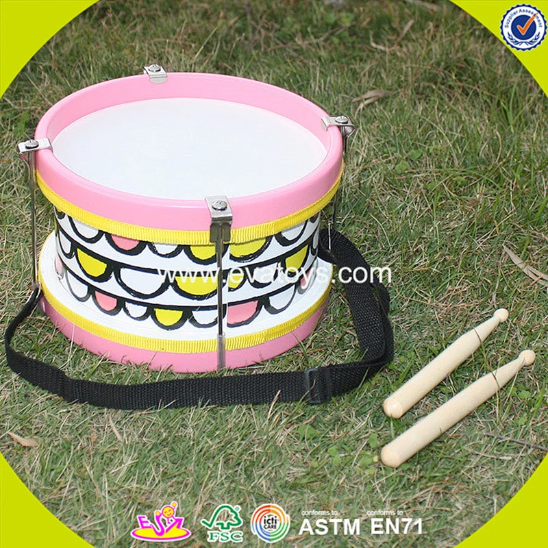 hottest sale mini music wooden drum toy for kids W07J038