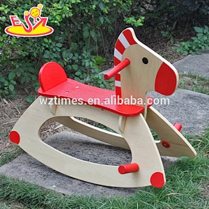 New design baby wooden rocking horse for riding on W16D088