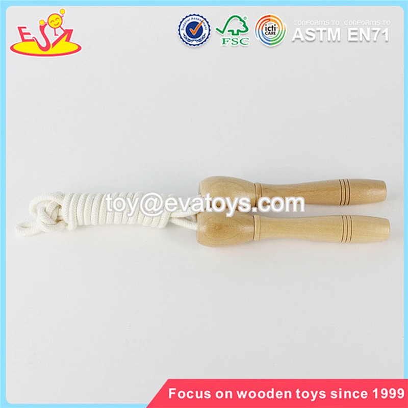 wholesale new kids toys wooden handle skipping jump rope primary color children wooden jump rope W01A292
