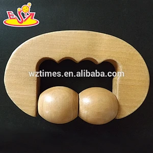 Low price wooden mini roller massager for body health W02A112