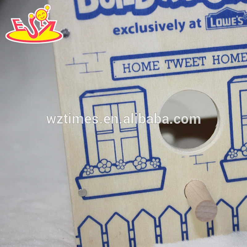 wholesale most popular wooden bird house gift of love for children W03B049-Z