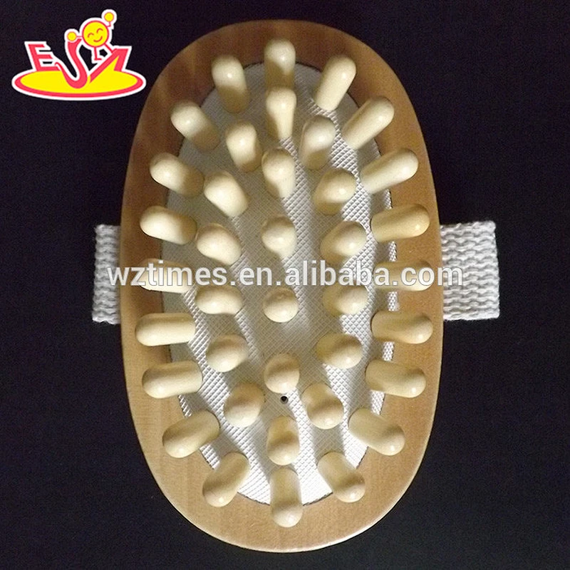 Wholesale high quality wooden comb shape scalp massager for adults W02A129