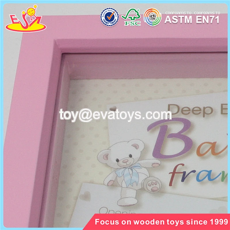 Cheapest lovely wooden pink picture frame for sale W09A019