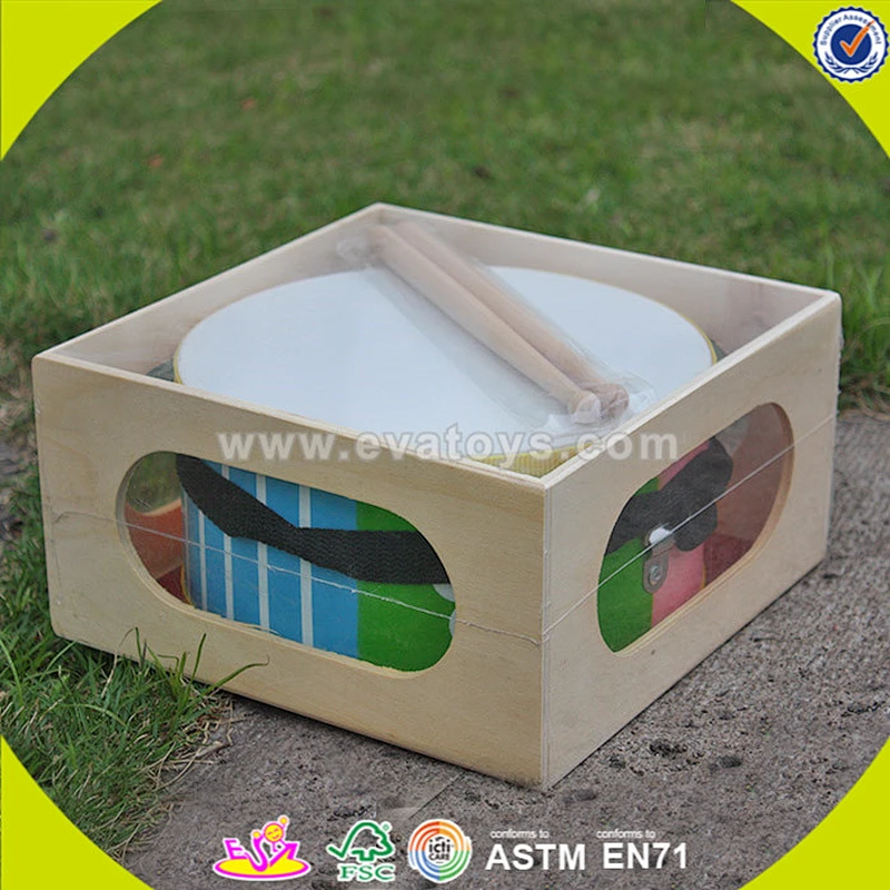 wholesale top sale wooden music drum toy,child Music drum set toy,wonderful wooden drum toy toy W07J033