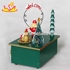 wholesale baby wooden musical box Christmas kids wooden musical box fashioned wooden musical box W07B017A