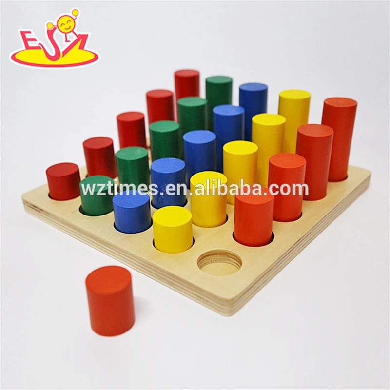 2018 New design preschool blocks wooden montessori infant toys W12F012