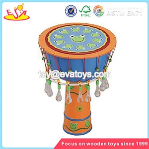 wholesale funny kids wooden toy drum set best sale children wooden toy drum set W07J008