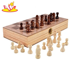 Customize folding wooden chess game for wholesale W11A107