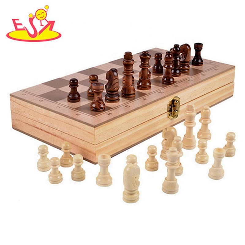 Customize folding wooden chess game for wholesale W11A107
