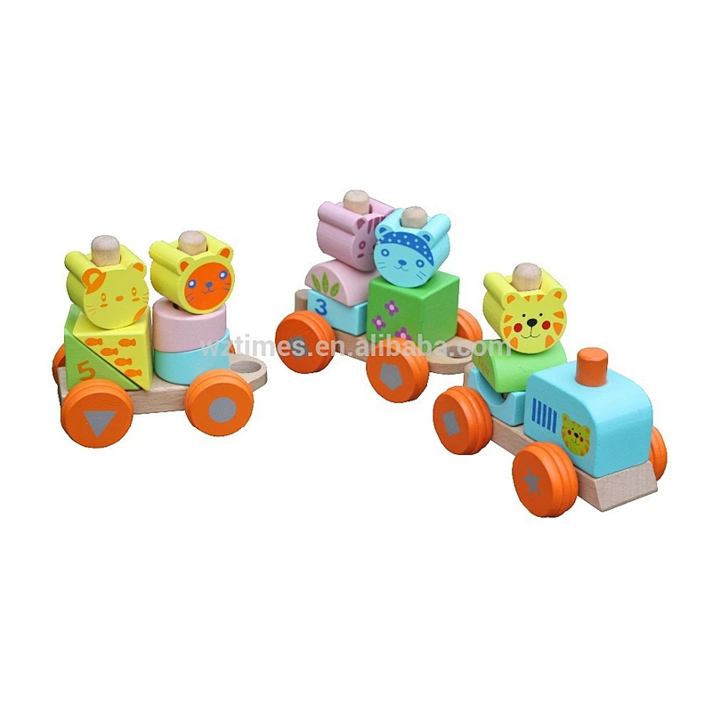 wholesale lovely kids wooden pull train toy W04A066