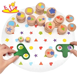 2019 New fashion educational match wooden coloring games for kids W13E097