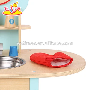 2018 venta al por mayor de niños cocina de madera cocina juego superior moda niños cocina de madera cocina juego W10C209