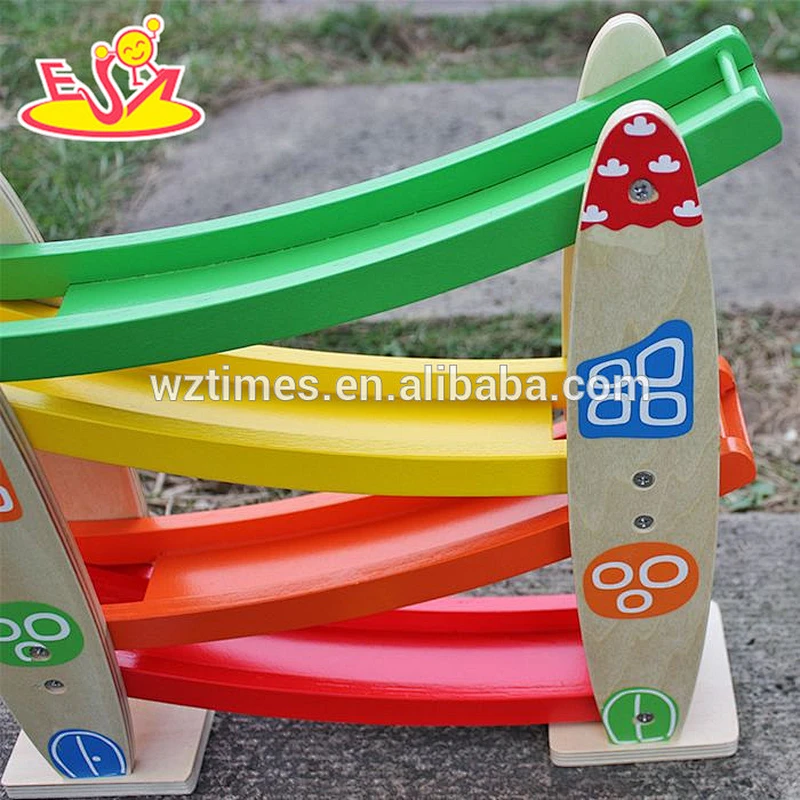 wholesale creative customized wooden fast car and drawing board toy for kids W04E047