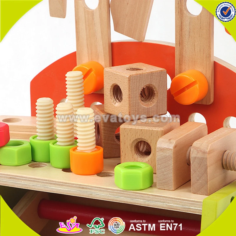 wholesale design multi-function wooden tool toy,educational kids wooden tool toy,top quality wooden tool toy W03D030