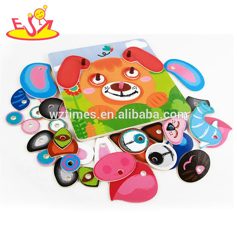 2018 Puzzle Game Toy Wooden Cheap Children Cute Bear Puzzle For Sale W14D057