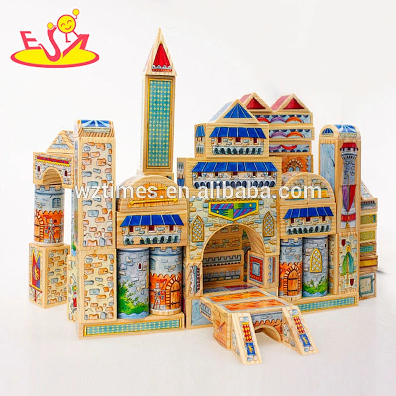 2018 wholesale kids wood building blocks toys fashion children wood building blocks toys W13A092