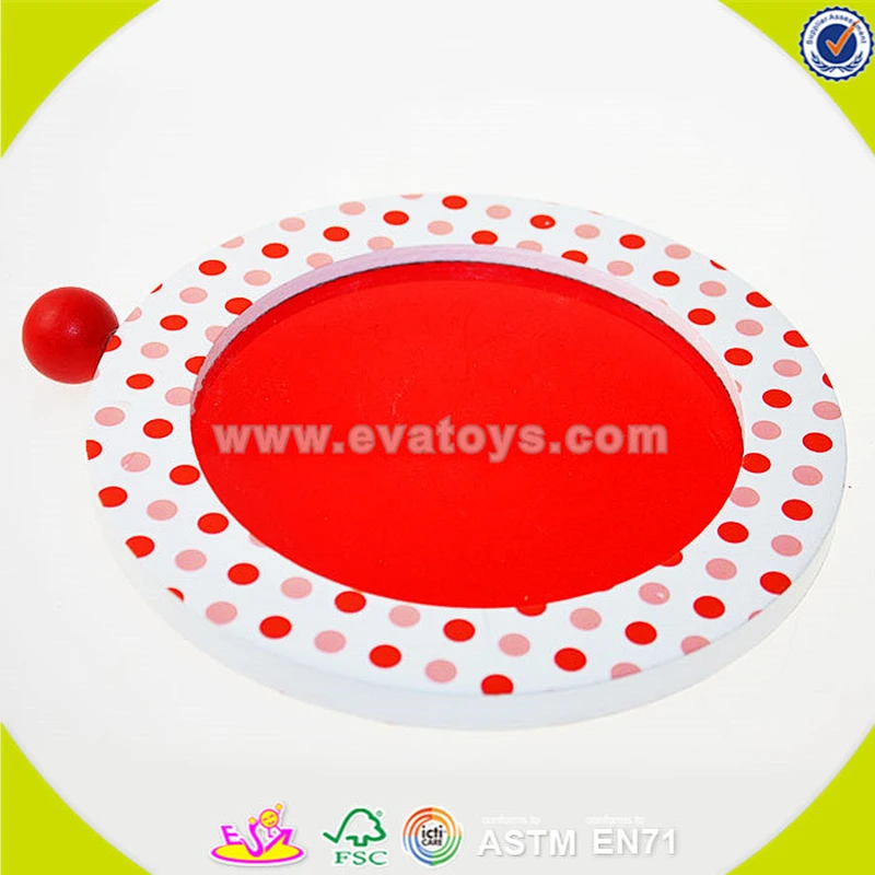 wholesale elegant wooden red drum toy, children wooden red drum toy, top quality wooden red drum toy W07J035