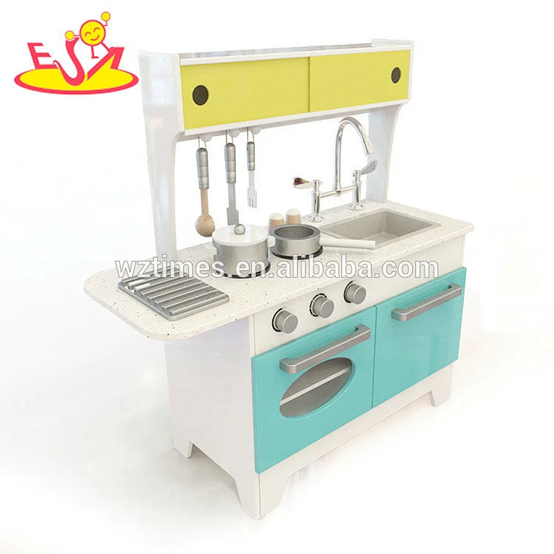 Wholesale top quality new design kids wooden play kitchen sets for sale W10C334