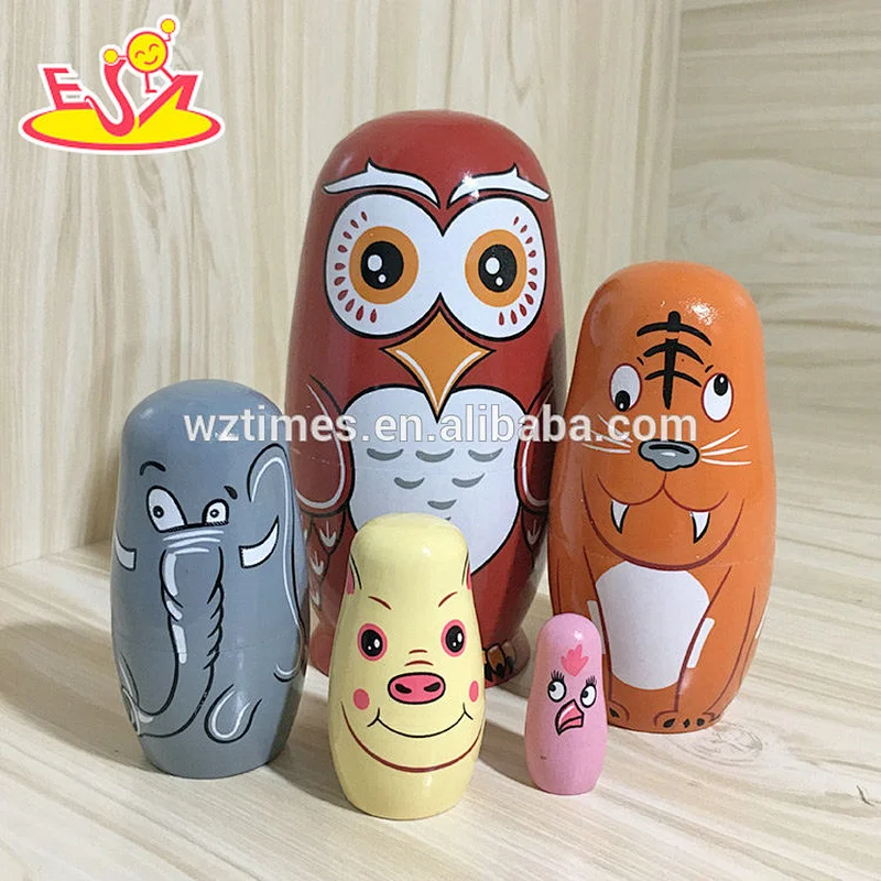 2018 Wholesale funny nesting dolls matryoshka wooden child russian model with best price W06D103