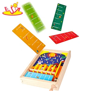 Top fashion educational wooden mini pinball game for kids W01A346
