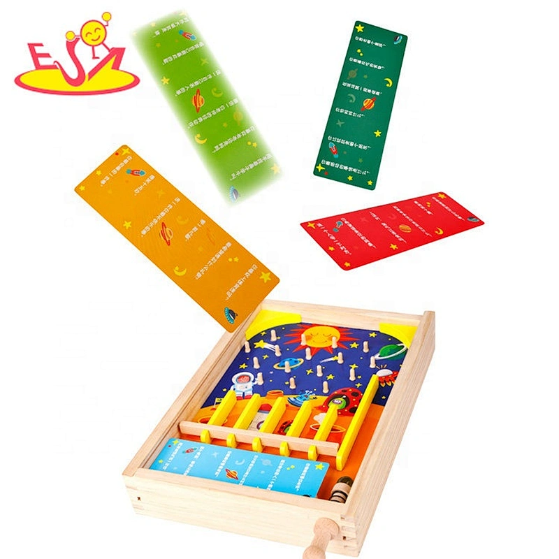 Top fashion educational wooden mini pinball game for kids W01A346