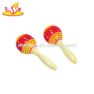 Wholesale cheap toddlers mini wooden shaker instrument high quality kids percussion set for sale W07I060