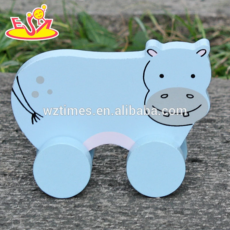 2018 New design baby wooden toy cars top fashion kids wooden toy cars popular animal wooden toy cars W04A317