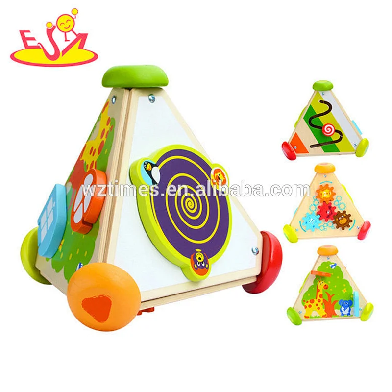 Wholesale multi-function wooden cube toy for children W12D083