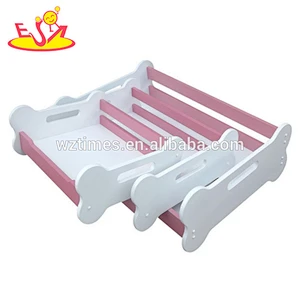 Wholesale popular indoor pink multi size wooden pet animal bed used for dogs and cats W06F007A