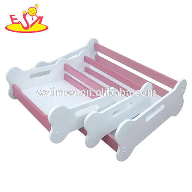 Wholesale popular indoor pink multi size wooden pet animal bed used for dogs and cats W06F007A