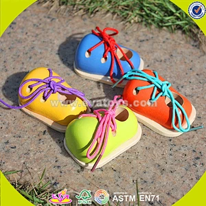 wholesale baby wooden toy shoes fashion kids wooden toy shoes popular children's wooden toy shoes W02A089