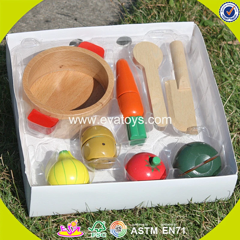 wholesale kids wooden vegetables toys simulation baby wooden vegetables toy W10B146