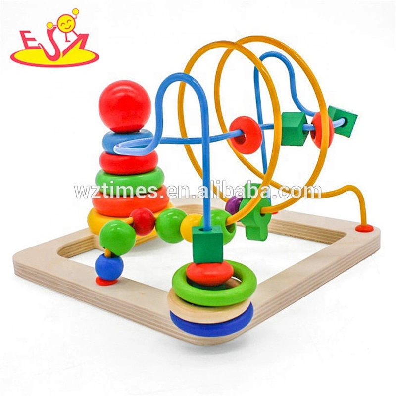 New hottest first wooden toy bead maze for baby education W11B194